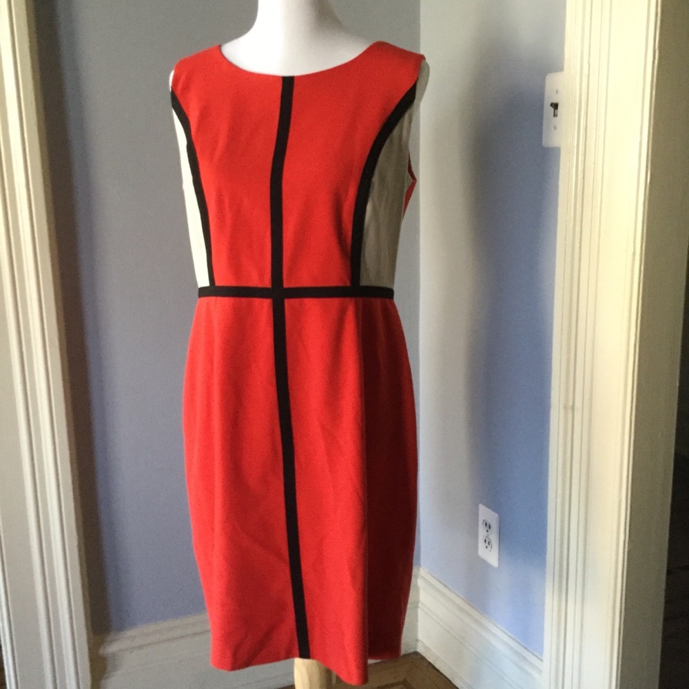 Attractive Calvin Klein color block dress